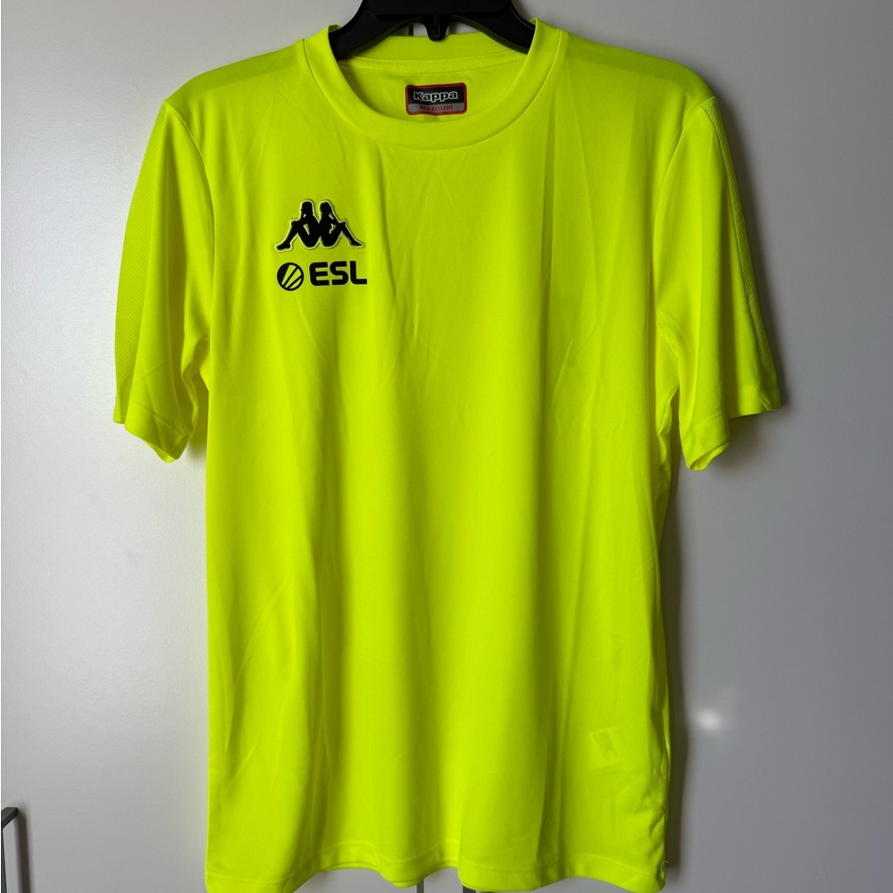 Kappa + ESL Men's Neon Green/Yellow Performance T-Shirt